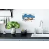 Winter - Huisje - Bergen - Uitzicht - Sneeuw Muursticker klein -keuken