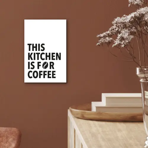 Quotes  - Koffie - Bonen - Modern aluminium wit klein -sfeer4