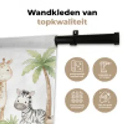 Dieren - Jungle - Pastel Wandkleed katoen klein -sfeer2