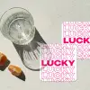 Lucky - Roze - Patroon onderzetter kurk middel -sfeer4