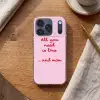 Moeder - Love - Tekst - Rood Telefoonhoesje iPhone 17 Pro klein -sfeer1