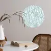 Design - Geometrie - Patroon - Driehoek Wandcirkel behangsticker klein 186 -sfeer3