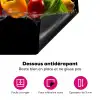 Paprika - Water - Groente - Zwart Inductie beschermer vinyl 3mm middel -ysfeer4_website_FR