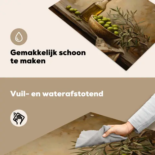 Olijven - Stilleven - Vintage Inductie beschemer met haakjes klein -ky-schoon-nl