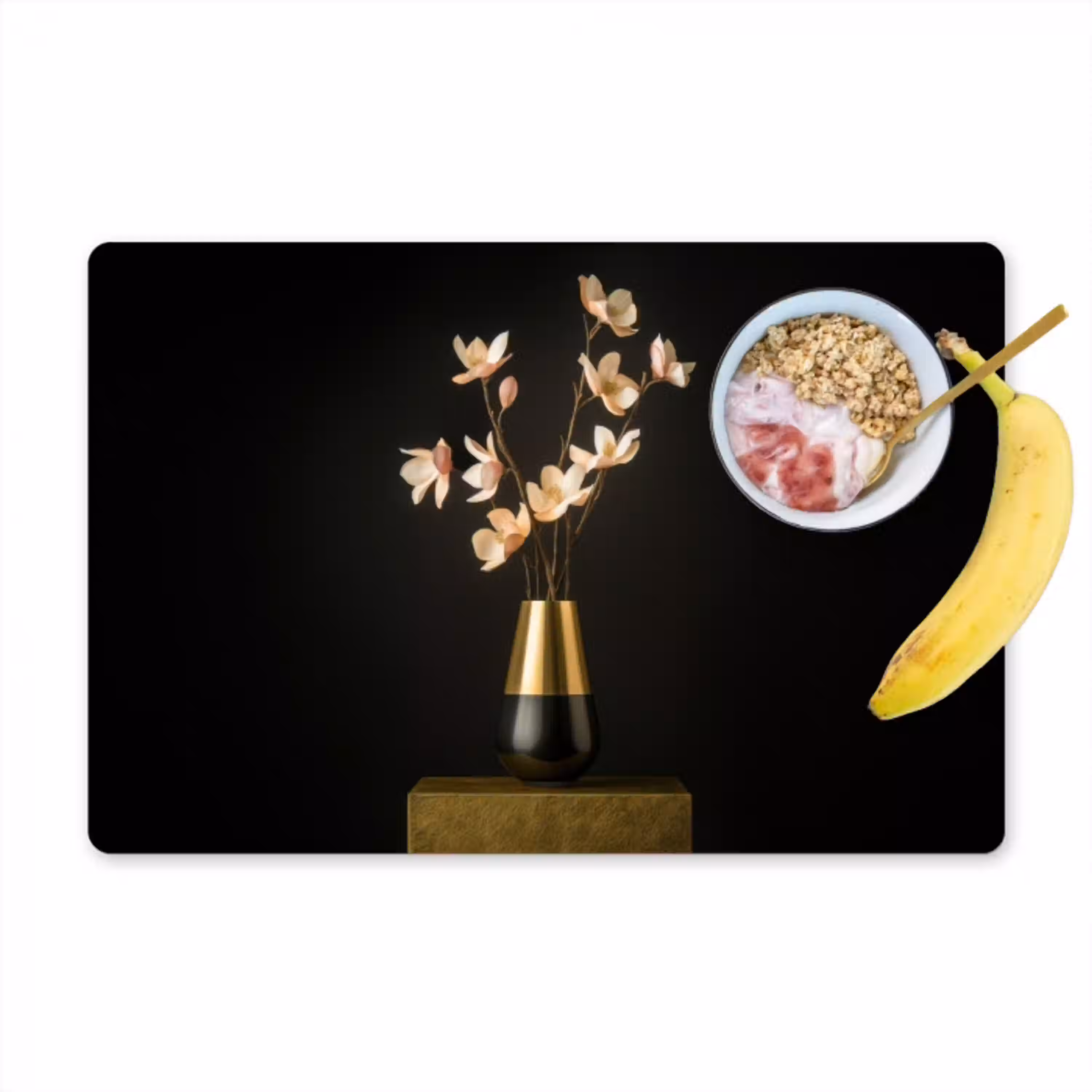 Sierlijk - Boeket - Goud - Vaas Placemat vinyl groot -zzzproduct_Kitchenyeah-website
