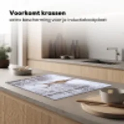 Hert - Winter - Bos - Natuur - Wit Inductie beschermer vinyl 3mm klein -sfeer1