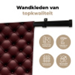 Leer - Patroon - Bordeaux Wandkleed katoen klein 269 -sfeer2