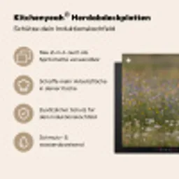 Ooienvaar - Bloemen - Weide - Kleurrijk Inductie beschemer met haakjes klein -ky-usp-de