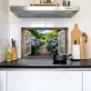 Doorkijk - Hortensia - Pad - Natuur Inductie beschemer met haakjes klein -sfeer2