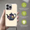 Theepot - Kleurrijk - Bloemen Hoesje iPhone 16 Pro Max met koord klein -sfeer2_NL