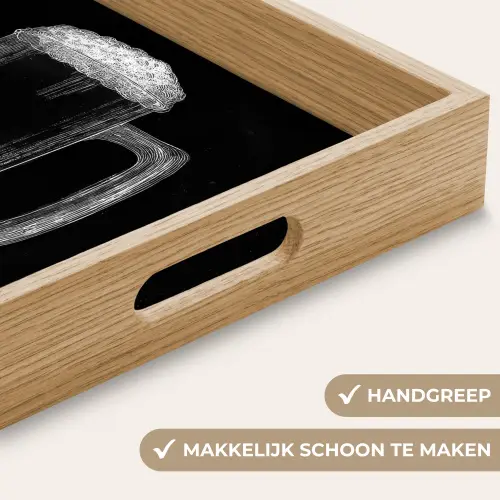 Bierpul - Schuim - Krijttekening Dienblad Rechthoek middel -USP_HandgreepNL
