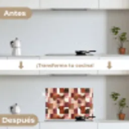Geometrie - Modern - Retro keuken achterwand spatscherm klein 900 -voor_na_ES