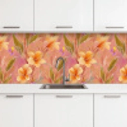 Botanisch - Bloemen - Kleurrijk keuken achterwand 2 middel 871 -3d