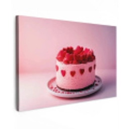 Taart - Hart - Roze canvas 2cm klein -z3d