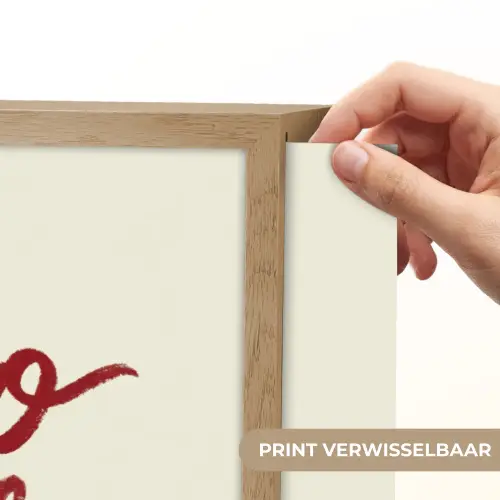 Ciao bella - Rood - Wit - Minimalistisch Light Box met batterij (Wandlamp) middel -USP_websiteprintNL