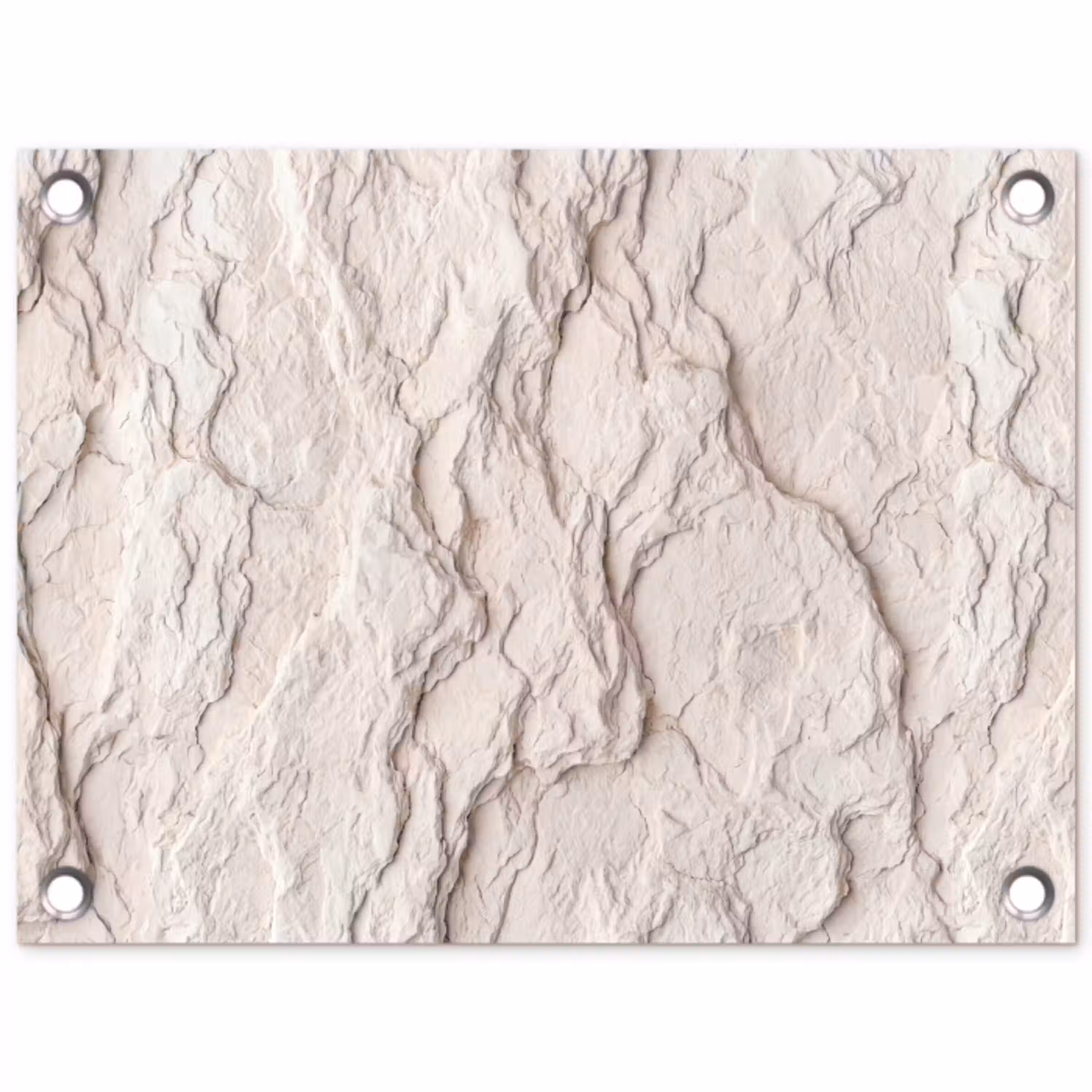 Rots - Structuur - Natuur - Beige - Abstract tuinposter los doek klein -3d