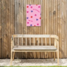 Lolly - Valentijn - Illustratie - Snoep Tuinposter op houten frame 2 cm dik klein -sfeer4