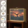 Walvis staart - Water - Zonsondergang Light Box met batterij (Wandlamp) middel -USP_websiteoverzichtNL