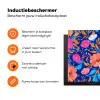 Bloemen - Blauw - Roze Inductie beschermer vinyl 3mm klein -zzzzzzz-td-ups