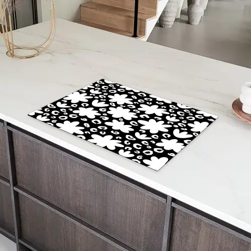 Gestileerd - Bloemen - Abstract Inductie beschermer vinyl 3mm klein 276 -sfeer8