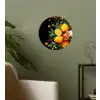 Citroenen - Zwart - Kruiden - Graffiti - Verf Wandcirkel behangsticker klein -sfeer2