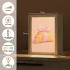 Croissant - Strik - Roze Light Box met kabel (Tafellamp) klein -USP_NL