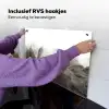 Marmer - Zwart - Goud - Luxe - Marmerlook Inductie beschemer met haakjes klein -ky-ophangen-nl