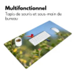 Kolibrie - Bloem - Natuur - Groen Muismat XXL klein -zsfeer4_frans
