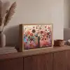 Boom - Paars - Abstract - Kunst Light Box met batterij (Wandlamp) middel -sfeer2