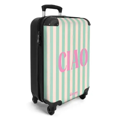 Quotes - Ciao mintgroen en zalmkleur NBS - Handbagage koffer - Kinderen Unisex middel -productfoto_3d