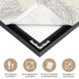Lijnen - Patroon - Beige - Minimalistisch Textielframe zwart klein 947 -USP_feed_closeupNL