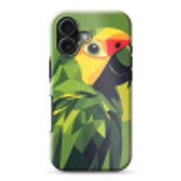 Papegaai - Groen - Snavel - Abstract Toughcase MagSafe Apple iPhone 17 klein -3d