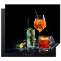 Cocktailcollectie in Schemerlicht Inductie beschermer vinyl 3mm middel -3d