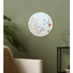 Weidebloemen - Illustratie - Kleurrijk Wandcirkel kunststof plaat 5mm dik klein -sfeer3
