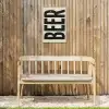Beer - Vintage - Zwart - Beige Tuinposter op houten frame 2 cm dik klein -sfeer4