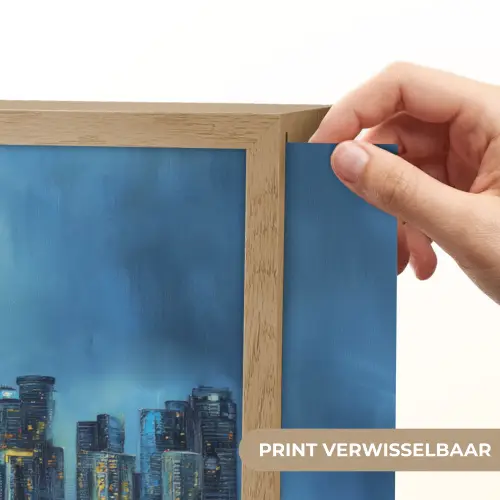 Skyline Toronto - Water - Stadslichten - Toren Light Box met batterij (Wandlamp) middel -USP_websiteprintNL