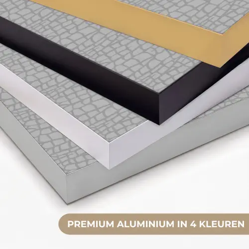 Grijs - Reptiel - Dier - Patroon Textielframe zwart klein 947 -USP_kleurenNL