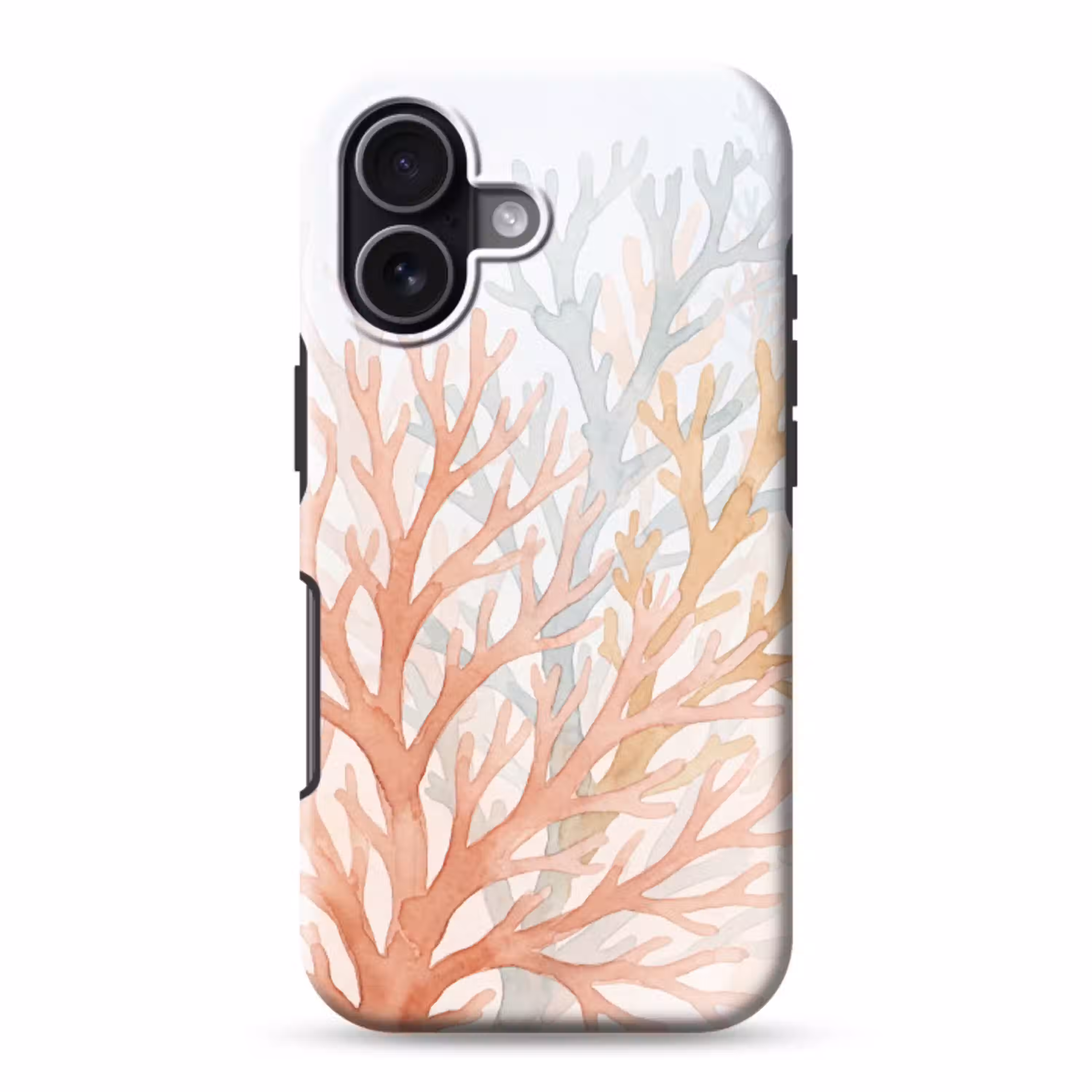 Natuur - Abstract - Aquarel - Organisch - Warm Toughcase MagSafe Apple iPhone 17 klein -3d