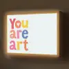 You are art - Kleurrijk - Grafisch Light Box met batterij (Wandlamp) middel -z3d_website