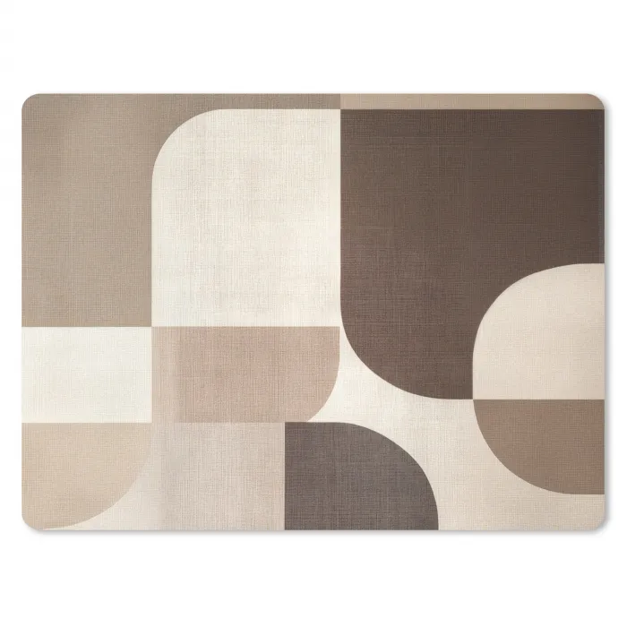Geometrisch - Geweven structuur - Modern muismat rubber klein -3d