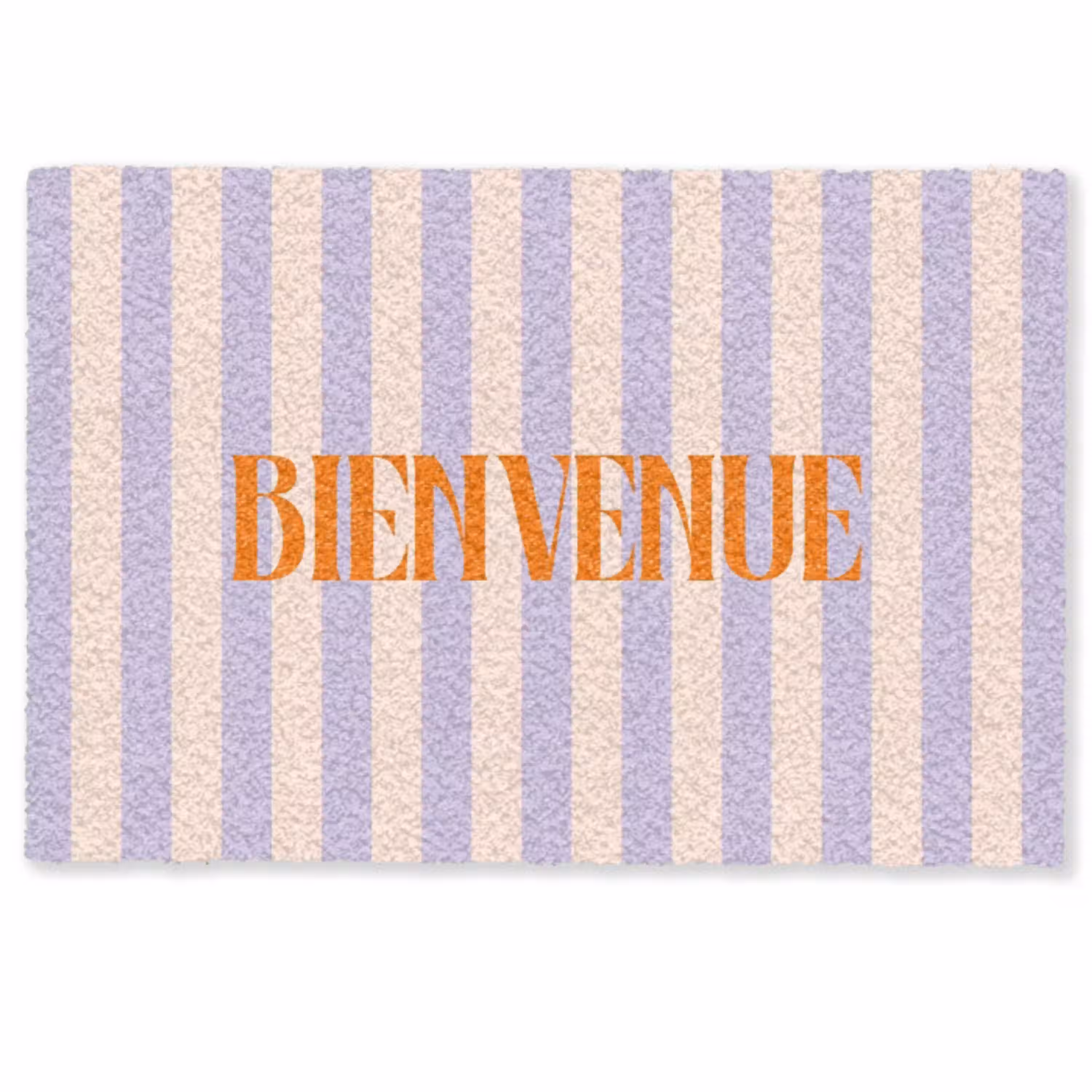 Lila - Oranje - Strepen - Bienvenue Deurmat klein -zkaufland3d
