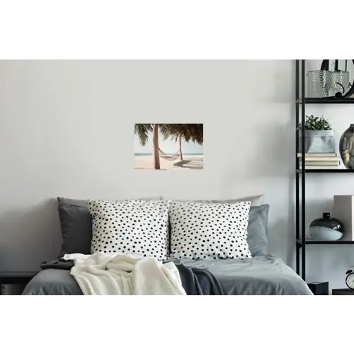 Hangmat - Palmbomen - Strand - Zee Muursticker klein -slaapkamer