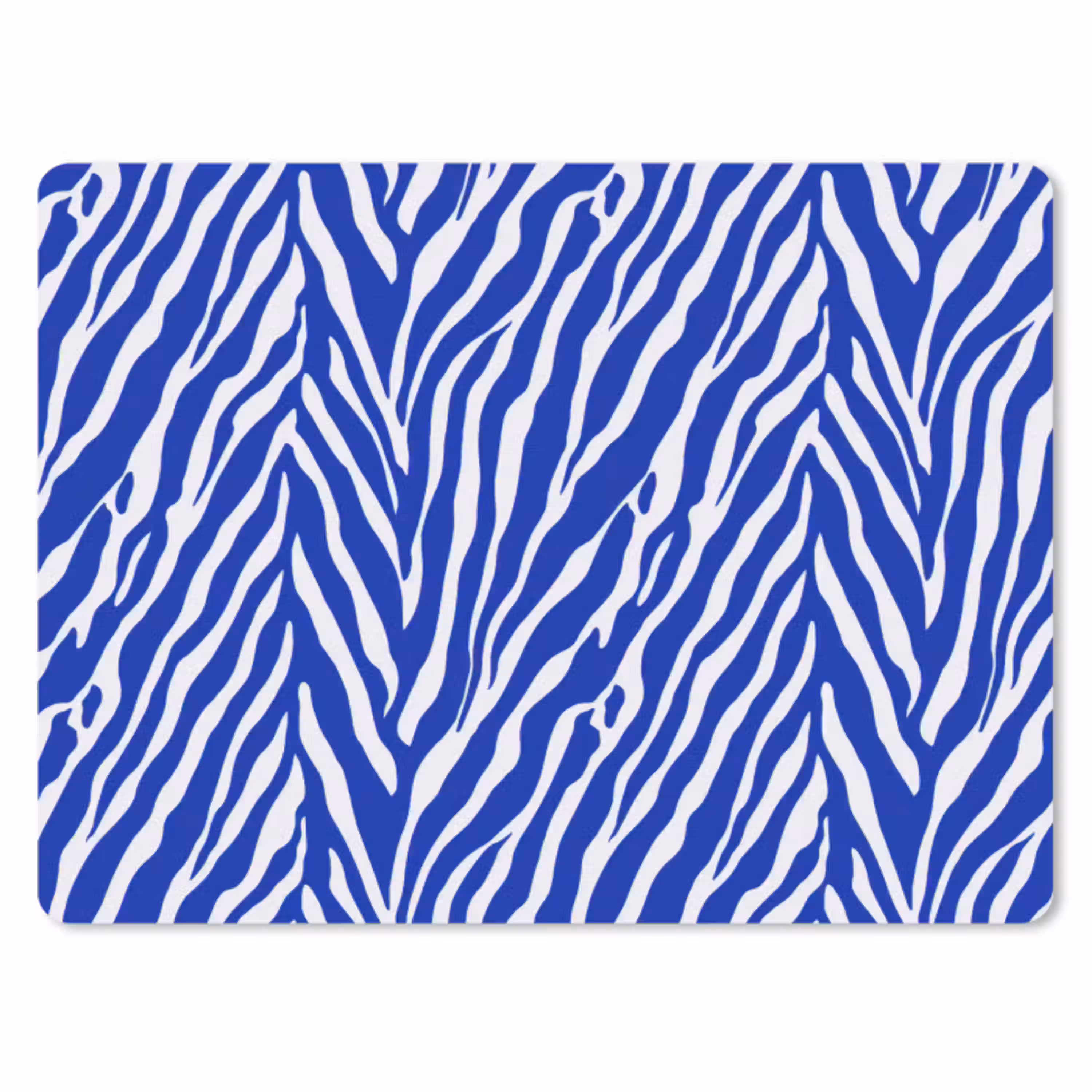 Zebra - Patroon - Kobalt - Blauw muismat rubber klein 262 -3d