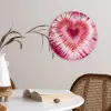 Hartvorm - Roze - Tie dye Wandcirkel kunststof plaat 5mm dik klein -sfeer4