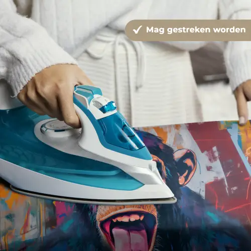 Aap - Tong - Abstract - Zwart Wandkleed katoen klein -sfeer9