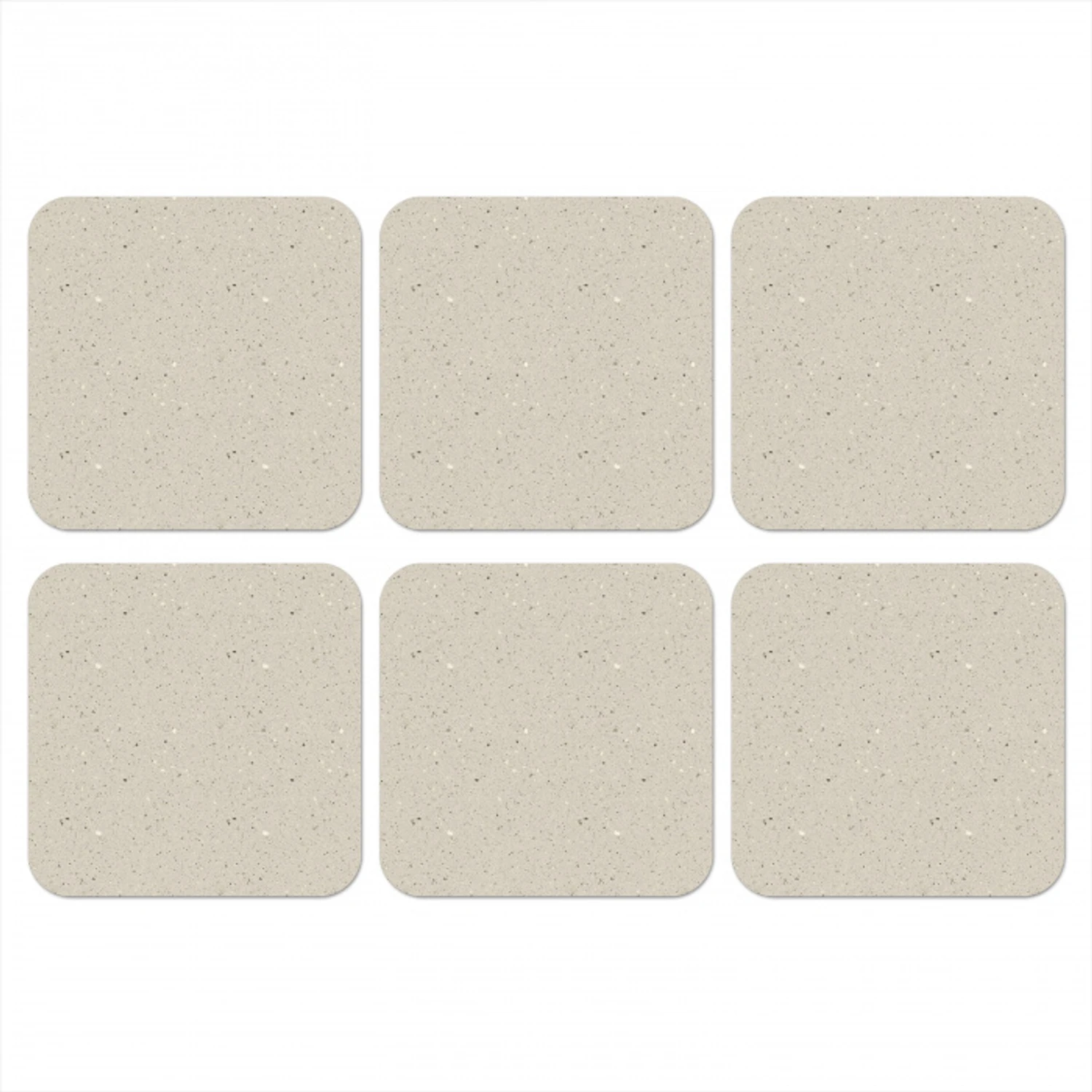 Lichtbeige - Terrazzo - Grijs onderzetter kurk middel 366 -3d