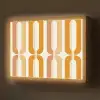 U-vorm - Retro - Oranje Light Box met batterij (Wandlamp) middel 907 -z3d_website