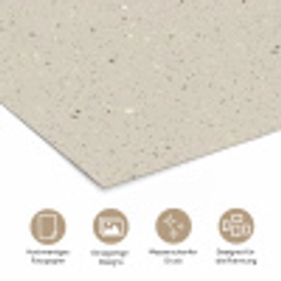 Lichtbeige - Terrazzo - Grijs poster papier klein 62 -tcloseup_DE