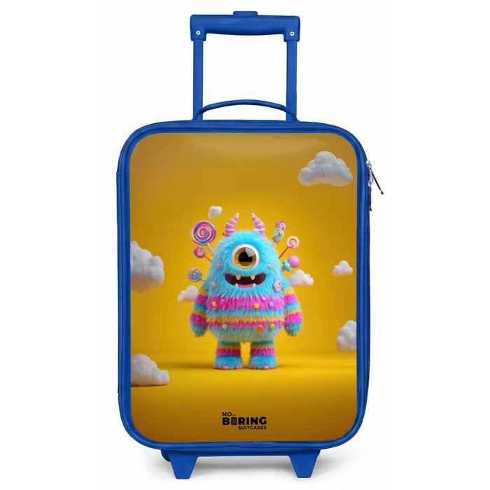 Snoep - Monster - Regenboog Kinderkoffer - Blauw klein -zz3dotto