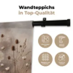 Wilde bloemen - Botanisch - Vintage - Natuur - Rustiek Wandkleed katoen klein -tsfeer2_DE